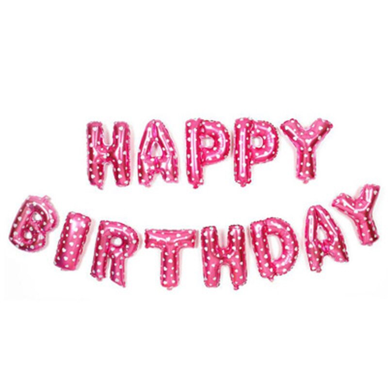 Happy Birthday Letter Baloons Decor Air Balls Globos Birthday Baby Shower Boy Girl Party Decorations Supplies Kids Toy: B pink