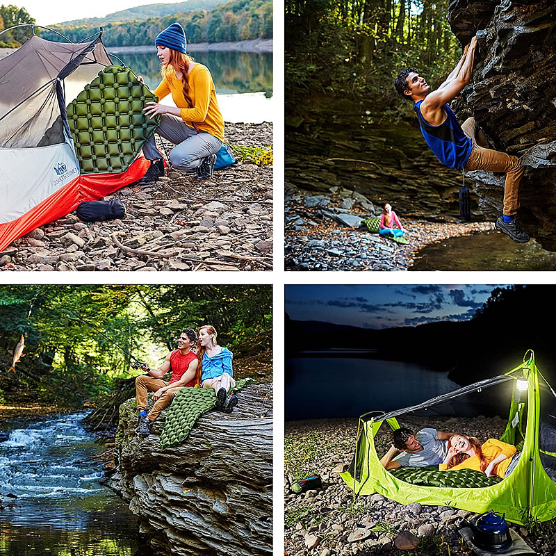 Colchoneta inflable ultraligera para acampar, colchón de aire mate, para senderismo, trekking, cama plegable portátil de viaje, almohadilla para dormir
