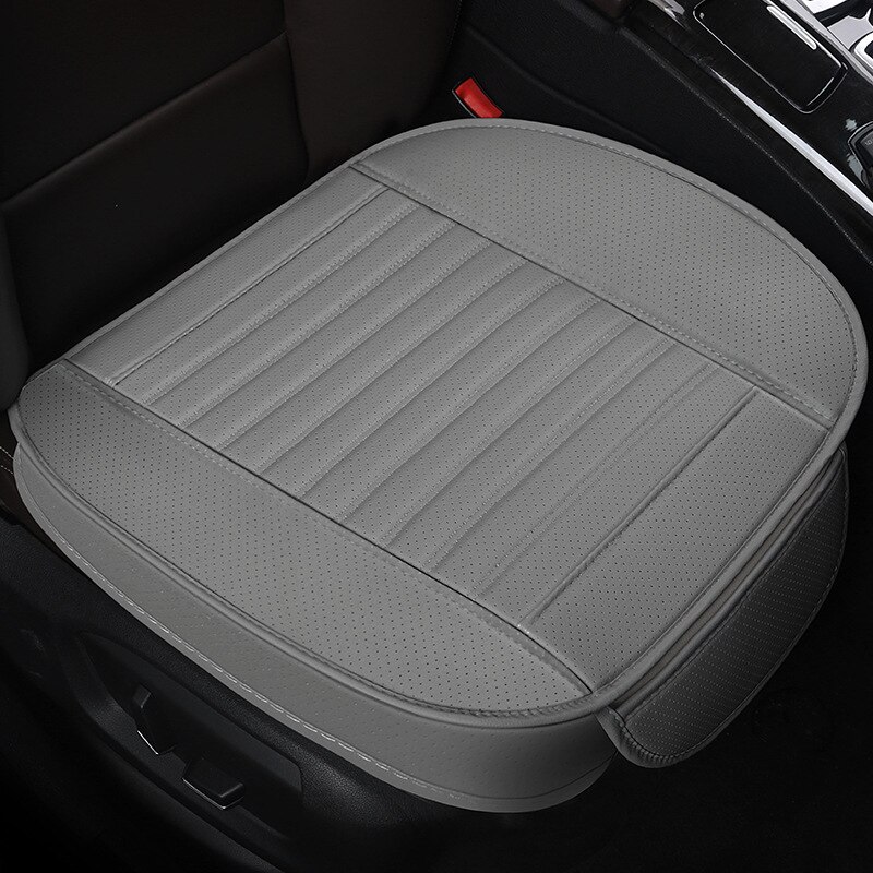 Hoge Lederen Autostoel Cover Comfortabel En Ademend Alle Jaar Ronde Beschermen De Autostoel Auto Accessoires: gray front 1