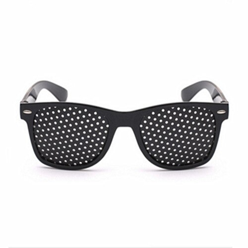 Retro Pinhole Sunglasses for Women Men Small Holes Eyeglasses Vision Care Glasses Unisex Eyesight Improver Glasses: Black full holes