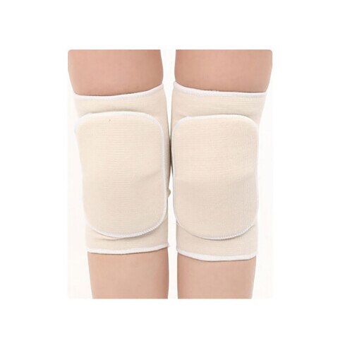 Rodillera de esponja transpirable, Protector de apoyo para deportes de Fútbol, escalada, 2 uds.: Beige