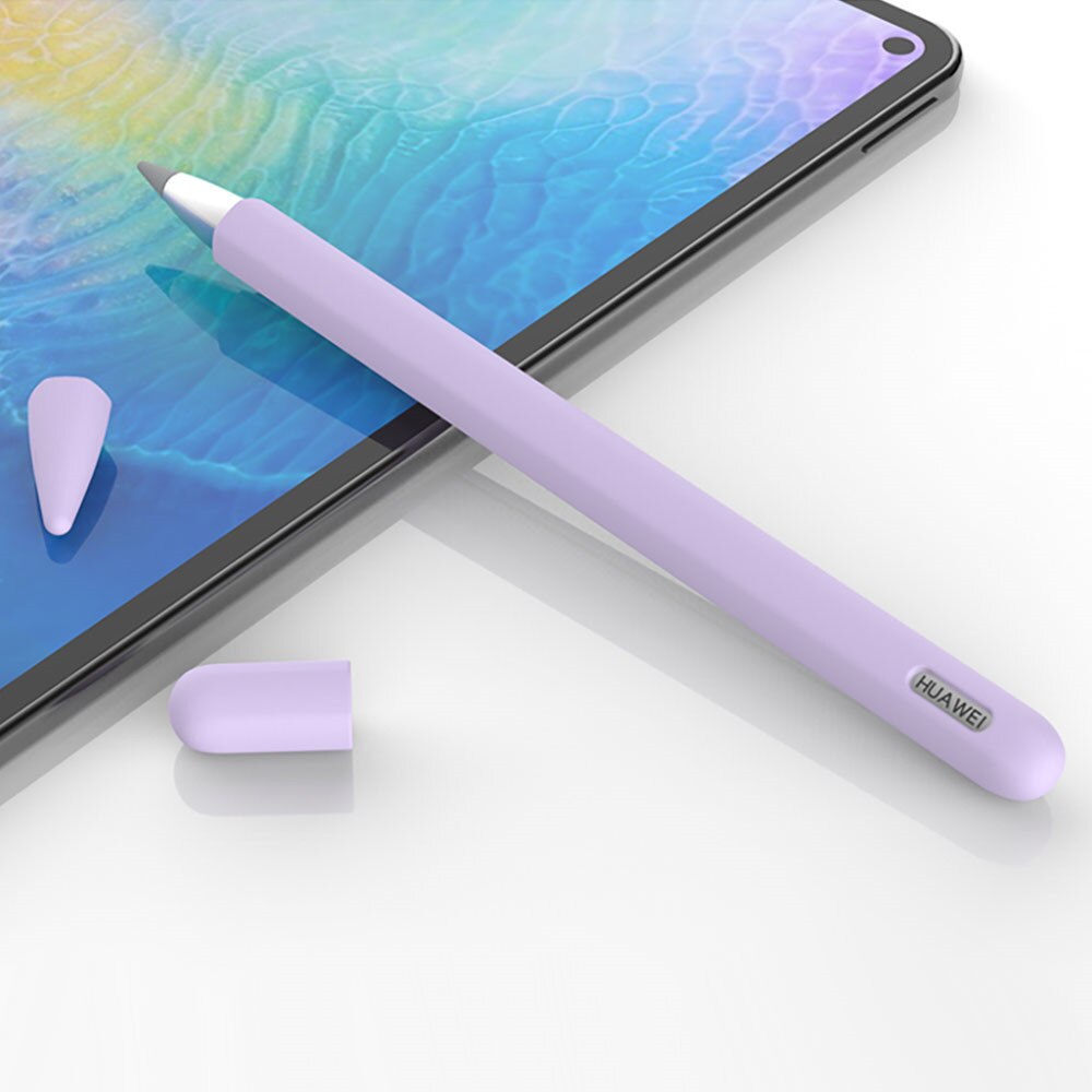 Bolsa de silicona para Huawei M, estuche protector para lápices de gel, pluma de lápiz de carga inalámbrica, para Huawei Matepad: Violet