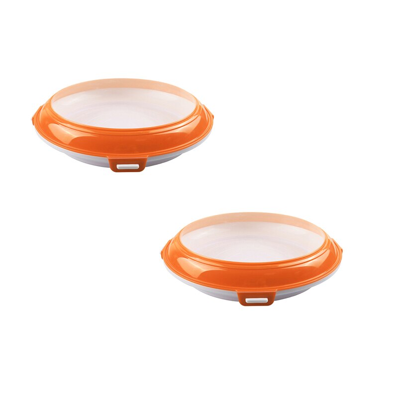 Refrigeration Food Preservation Tray Kitchen Fruit Seafood Fresh Keeping Organizer Refrigerator Preservate Storage Tool: Orange2