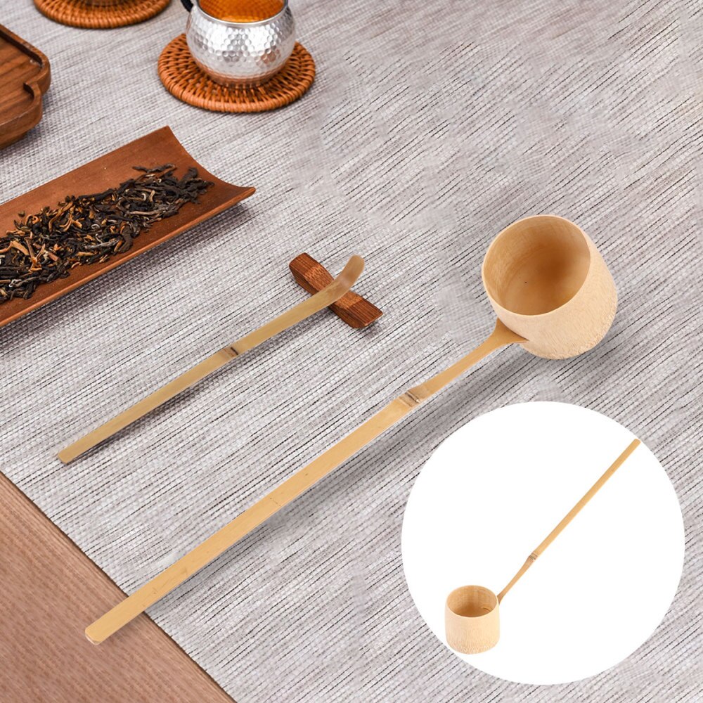 1pc Bamboo Ladle Japanese Style Water Ladle Long Handle Tea Spoon Bamboo Spoon: Default Title