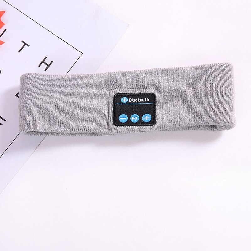 1Pc Bluetooth Muziek Call Sport Hoofdband Usb Oplaadbare Draadloze Draagbare Hoofdband Voor Thuis Running Gym Fitness Training: Light Grey