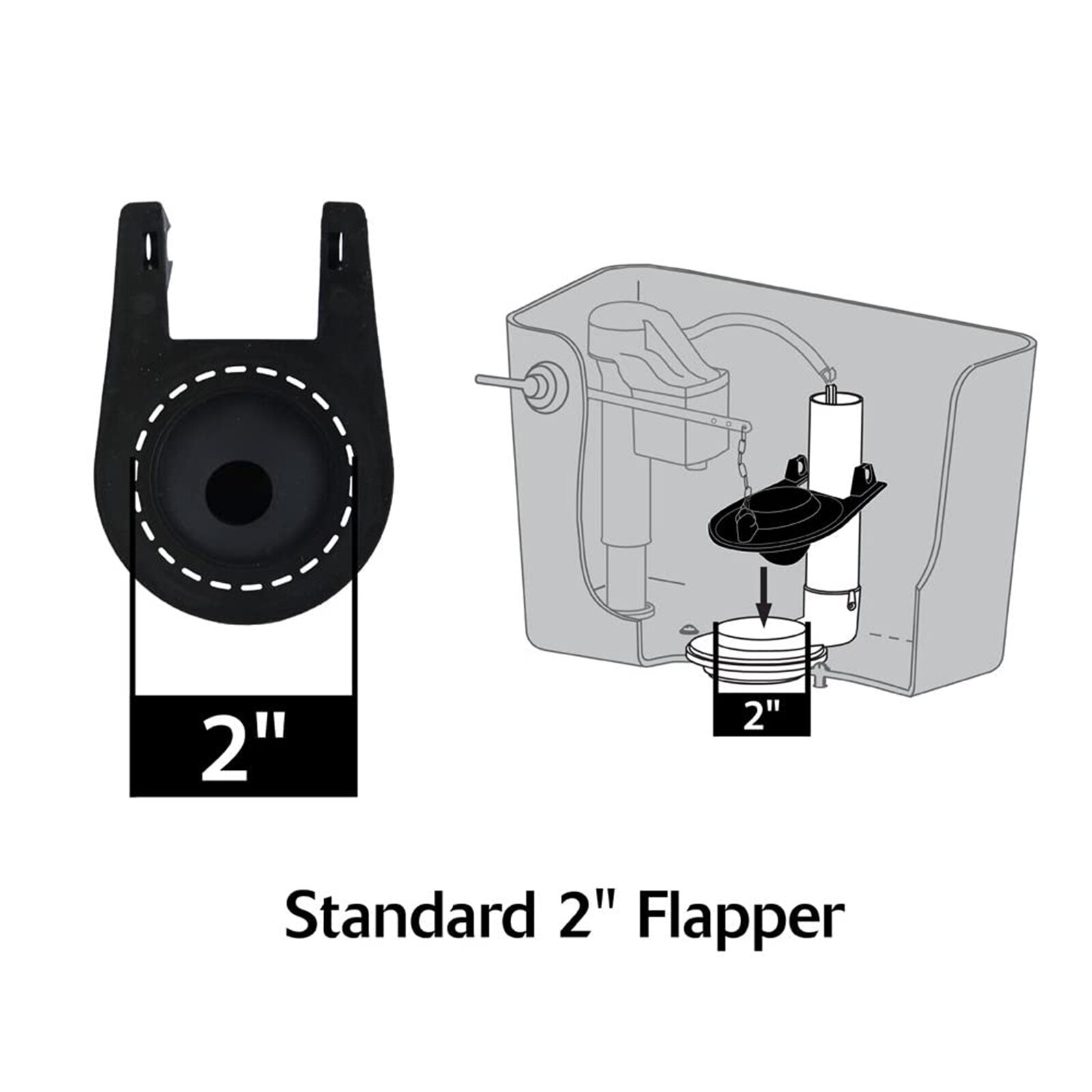 Toilet Tank Fittings Flapper Drain Flush Valves Long Lasting Rubber Water Saving PVC Bathroom Tool American Repair Kit Universal