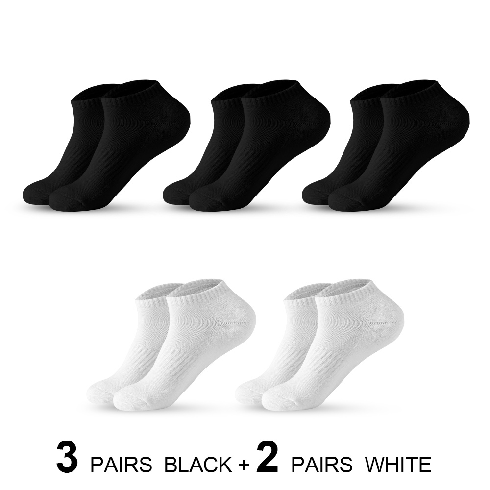 5 par/lote calcetines de corte bajo para hombre calcetines cortos blancos y negros para hombre calcetines deportivos de algodón calcetines para hombre calcetines tobilleros transpirables para primavera y verano: Azul amarillo