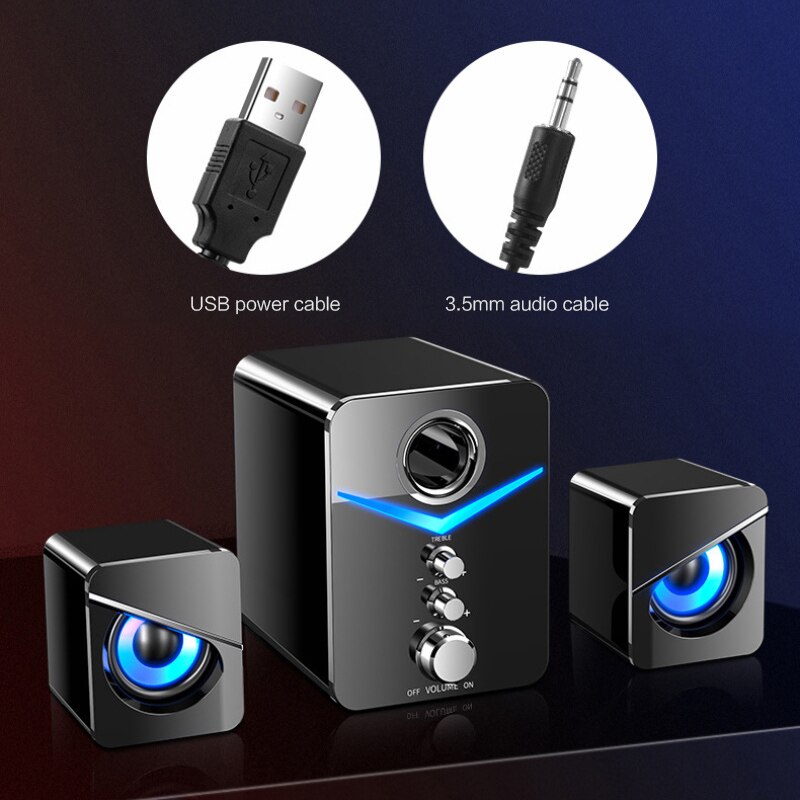 For Desktop Home Theater System PC Bass Subwoofer Bluetooth Speaker Computer Speakers Music Surround For Boombox Desktop Laptop