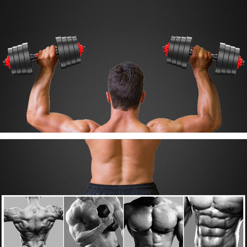 1 paire Fitness haltères détachable haltère bras Muscle formateur ménage exercice fournitures pour maison bureau gymnase noir