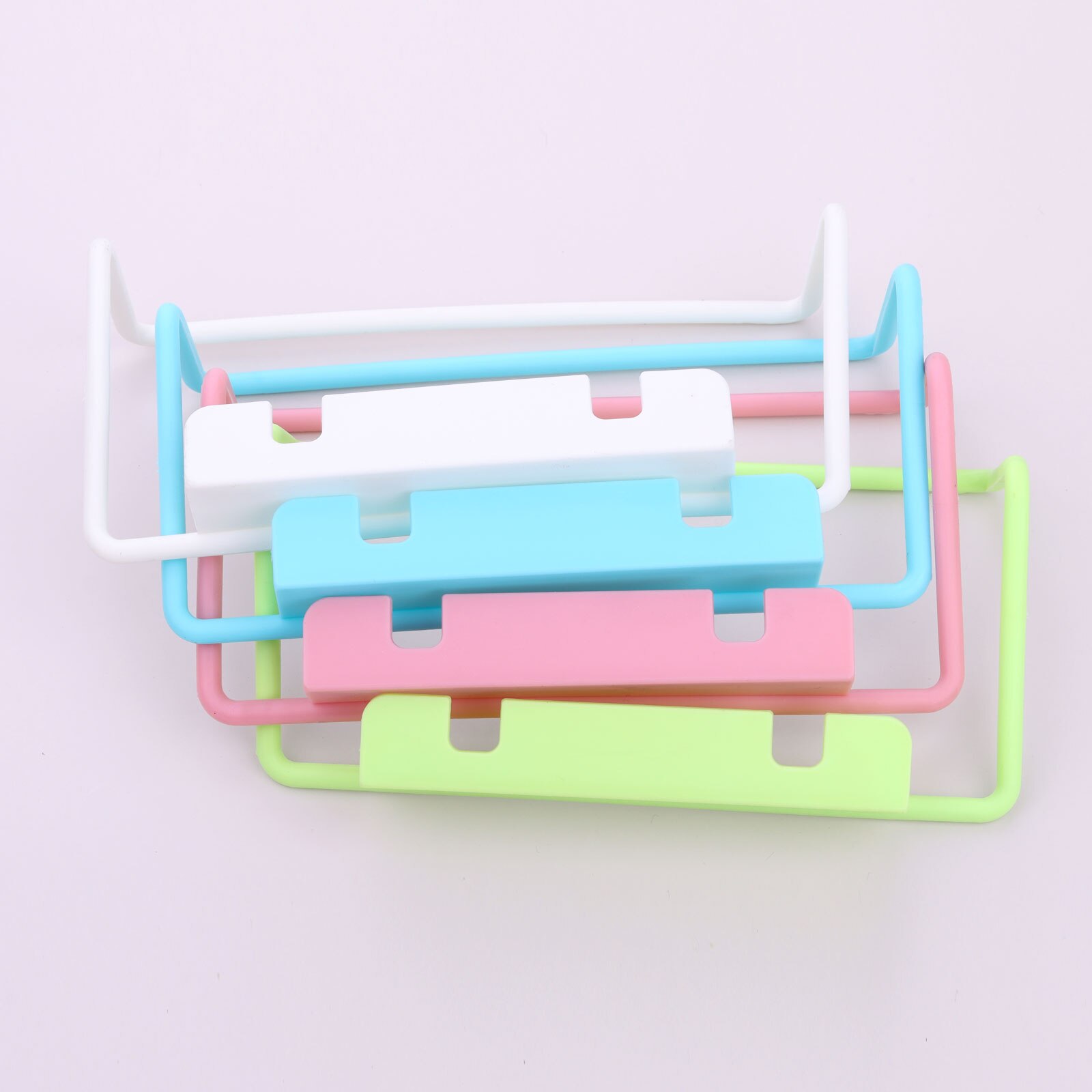 1Pcs Plastic Hanging Holder Multifunction Towel Rack Cupboard Cabinet Door Back Home Storage Organizer Kitchen Accessories