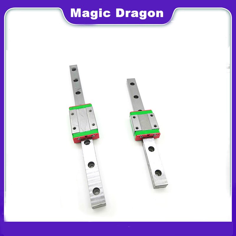 2pcs 12mm Linear Guide MGN12 L= 300mm linear rail way + MGN12C or MGN12H Long linear carriage for CNC XYZ Axis