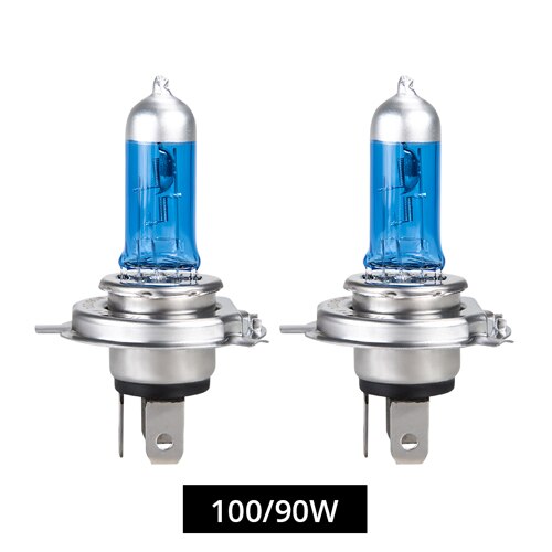 1 pc meetoo  h7 h4 halogenlampor för bilstrålkastare lampa halogen  h4 h7 55w 100w 12v 2700k 4300k 6500k kvartsglaslampor för bilar: 100w blå / H7