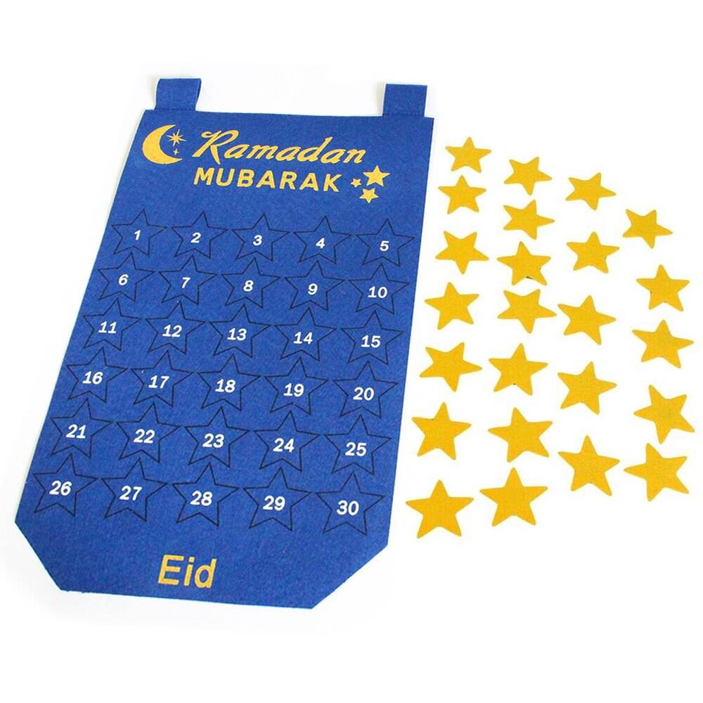 Calendrier du Ramadan en feutre, créer un compte à rebours pour l'aïd, calendrier Unique pour le bureau