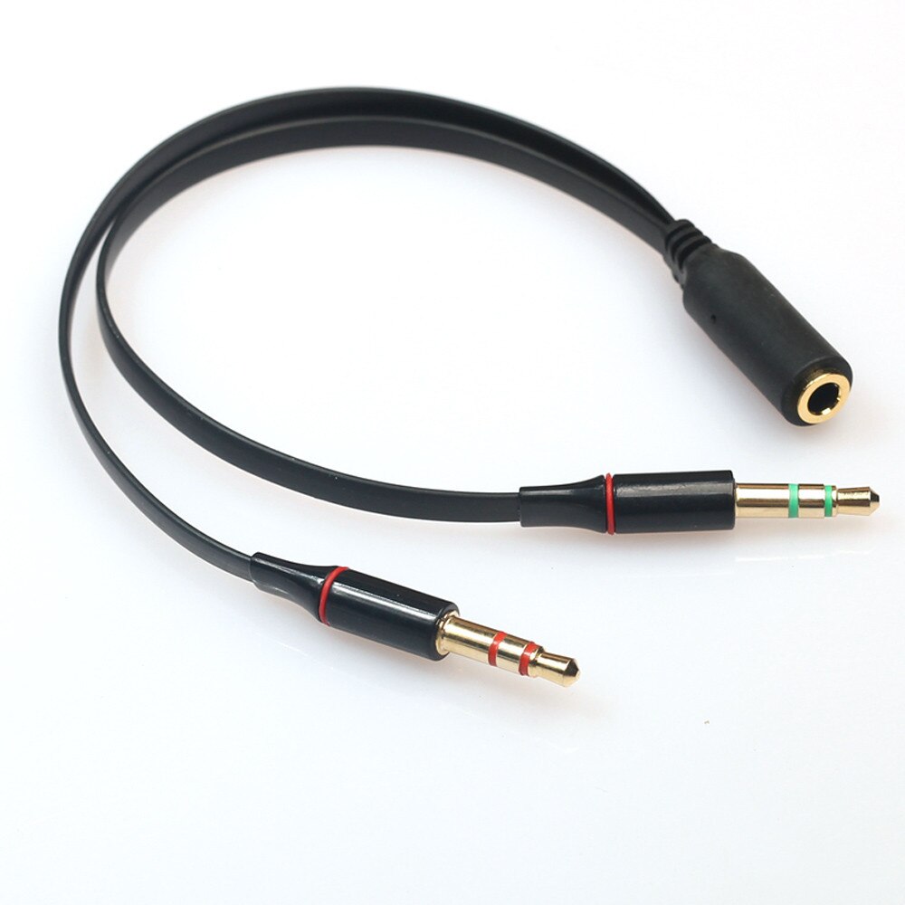 3.5Mm Mic Stereo Audio Adapter Audio Kabel Voor Pc Laptop 1 3.5Mm Female Naar 2 Mannelijke Y-splitter Kabel Audio Kabel Adapter Op Voorraad