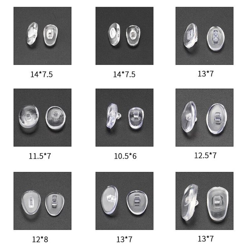 Zxtree 300 stuks/doos brillen neuspads etui pvc transparant praktische brillen zonnebril accessoires reparatie gereedschap set 150 paar zns 33