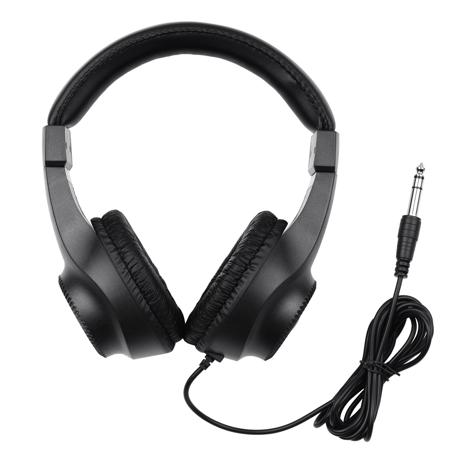 Wired Stereo Monitor Headphones Over-ear Headset 50mm Driver 6.5mm Plug for Recording Monitoring Music Game Playing DJ: Default Title