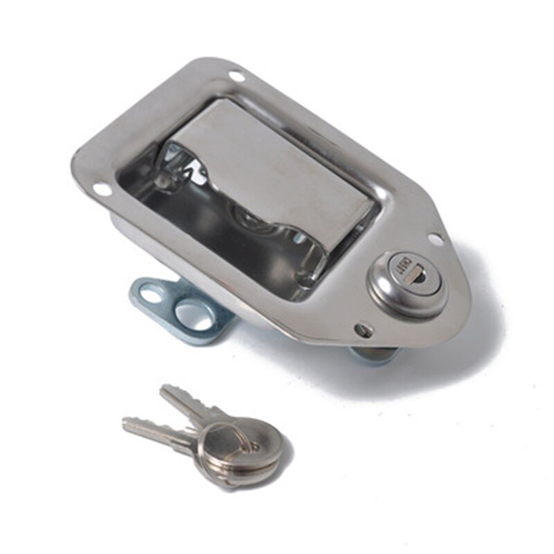 Trailer Truck Toolbox Door Lock Stainless Steel Handle Door Lock T-Panel Lock Door Handle Latch