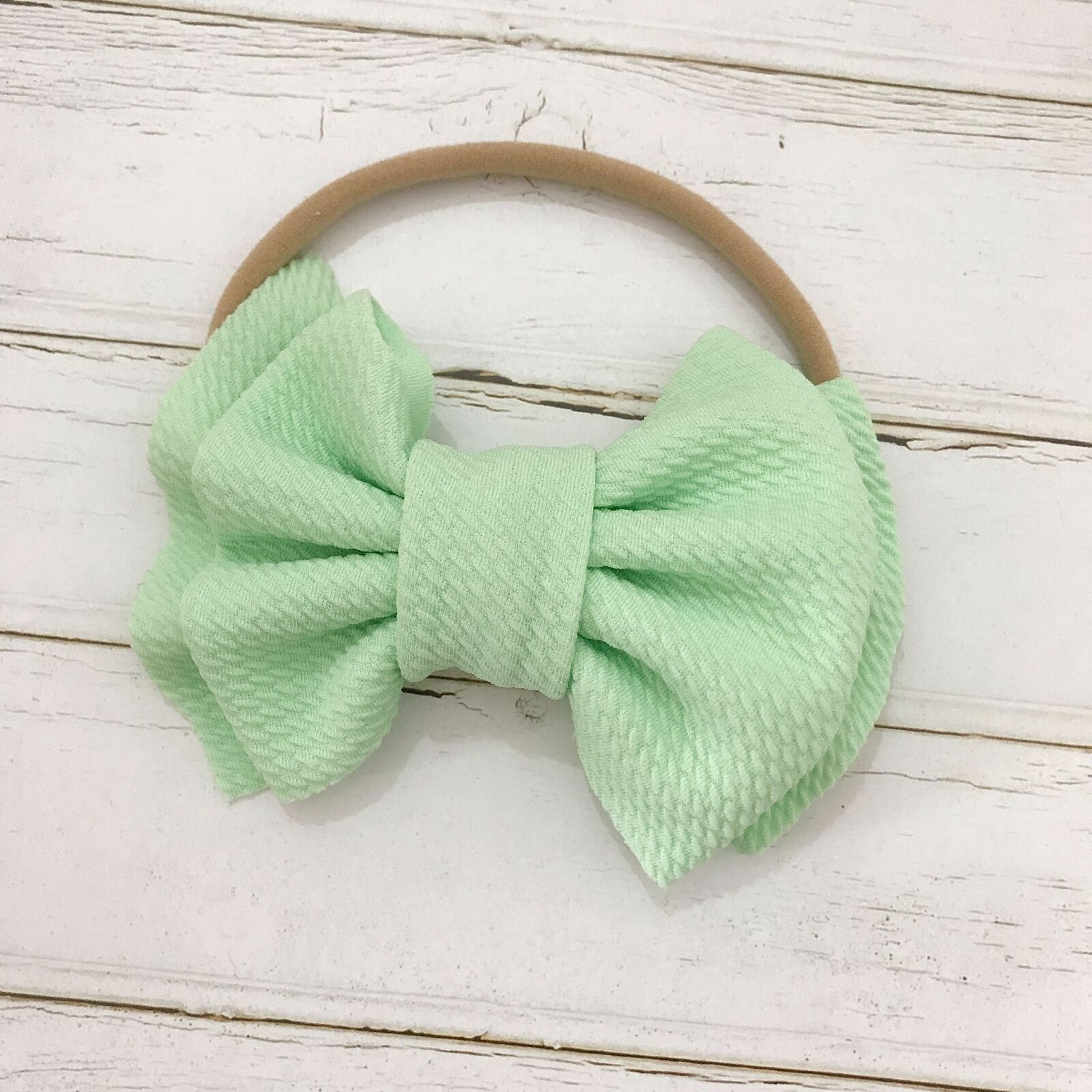 Bandeau élastique 9 couleurs pour petites filles | Accessoires, bandeau, gros nœud, accessoires Photo, , ,: Mint Green
