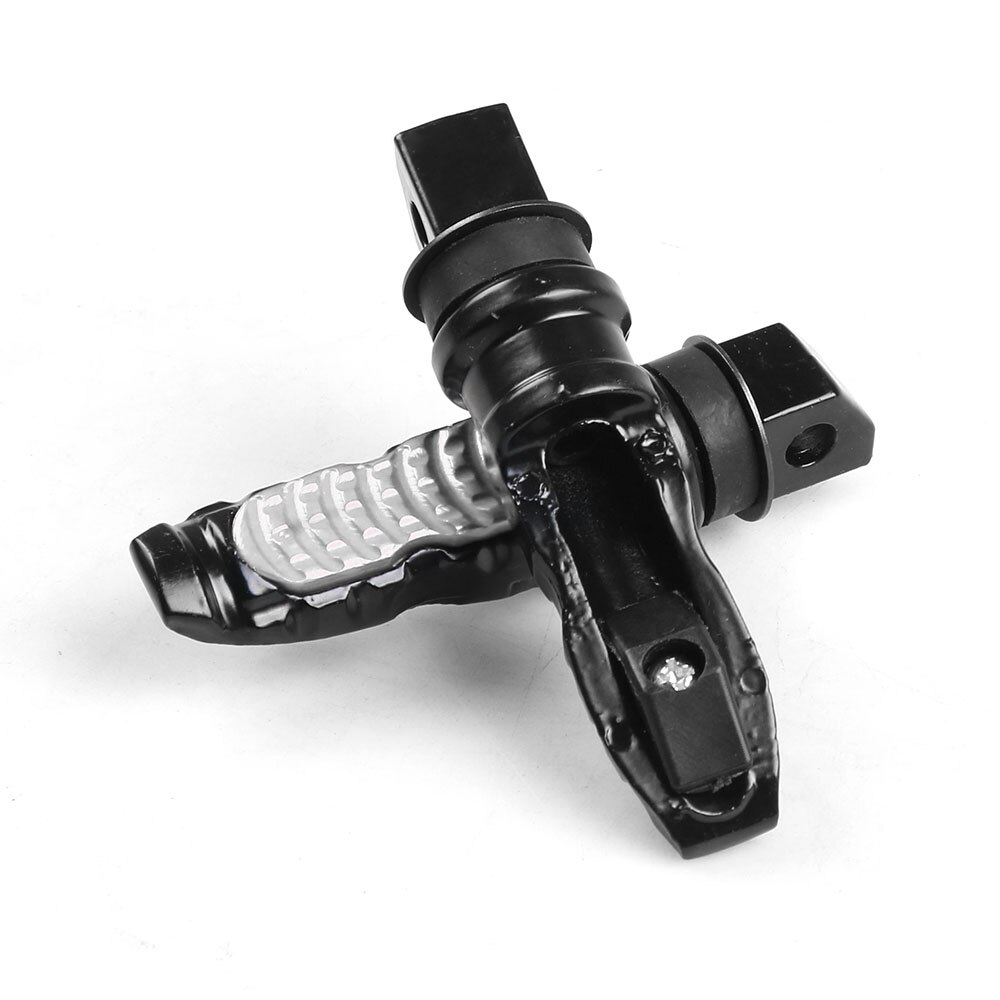 Universal- Aluminium Motorrad Hinten Passagier Fußrasten Pedale Fußstütze Rolle Fuß-Anbindung Motorrad Pedal Änderung 2 teile/satz: Silber