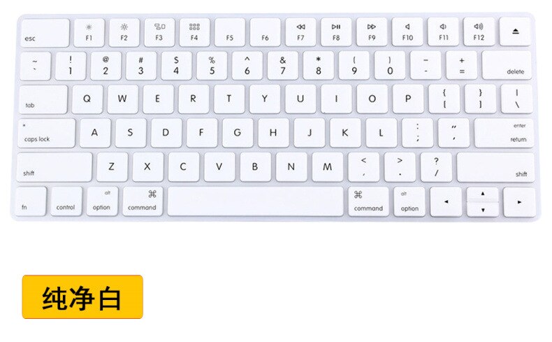 Desktop PC for Apple Bluetooth Wireless keybord MLA22LL/ A1644 A1314 IMAC Keyboard cover Protector Silicone Cover US/EU Version: A1644 White