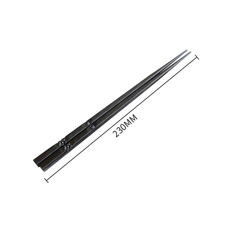 1 Pair Japanese chopsticks Alloy Non-Slip Sushi Food sticks Chop Sticks Chinese reusable chopsticks: Cherry blossoms