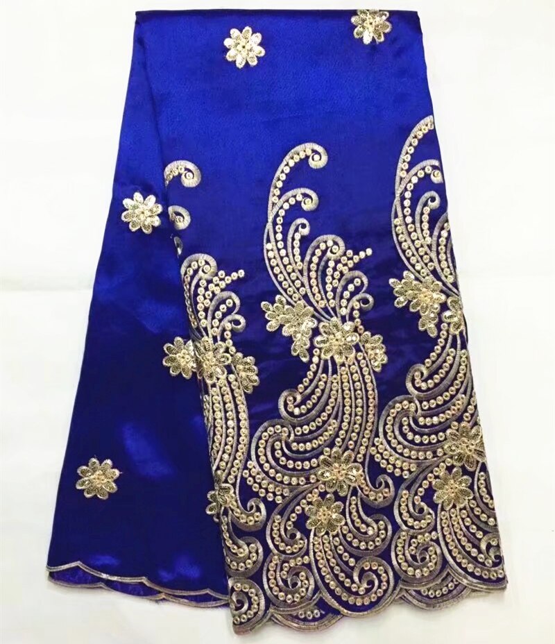 African George Wrapper Blue George Lace Fabric African George Fabric for Dress 5 yards/lot