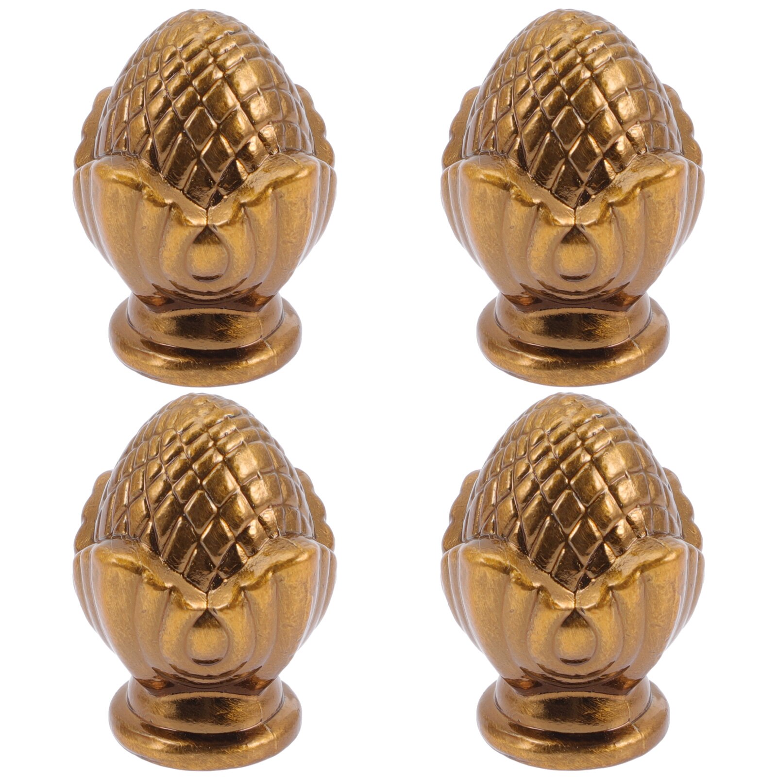 8pcs Lamp Finials Decorative Lamp Shade Knobs Light Finial Adornments: Golden