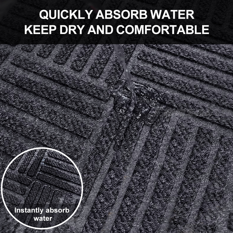 Non-slip door mat, Solid color rhombus kitchen carpet floor mat, easy to clean suitable for hallway, kitchen, bathroom