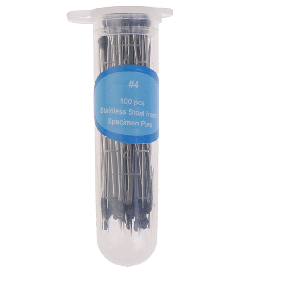 100Pcs Insect Pins Specimen Needle Stainless Steel with Plastic Box for School Lab Entomology Body Dissection Insect Needle: 6