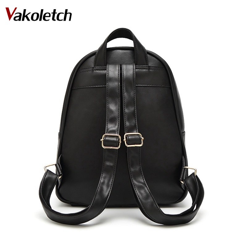 3 sets School Bags For Teenage Girls Women Backpack Leather Ladies Shoulder Bags book bag black Backpacks Bagpack KL130