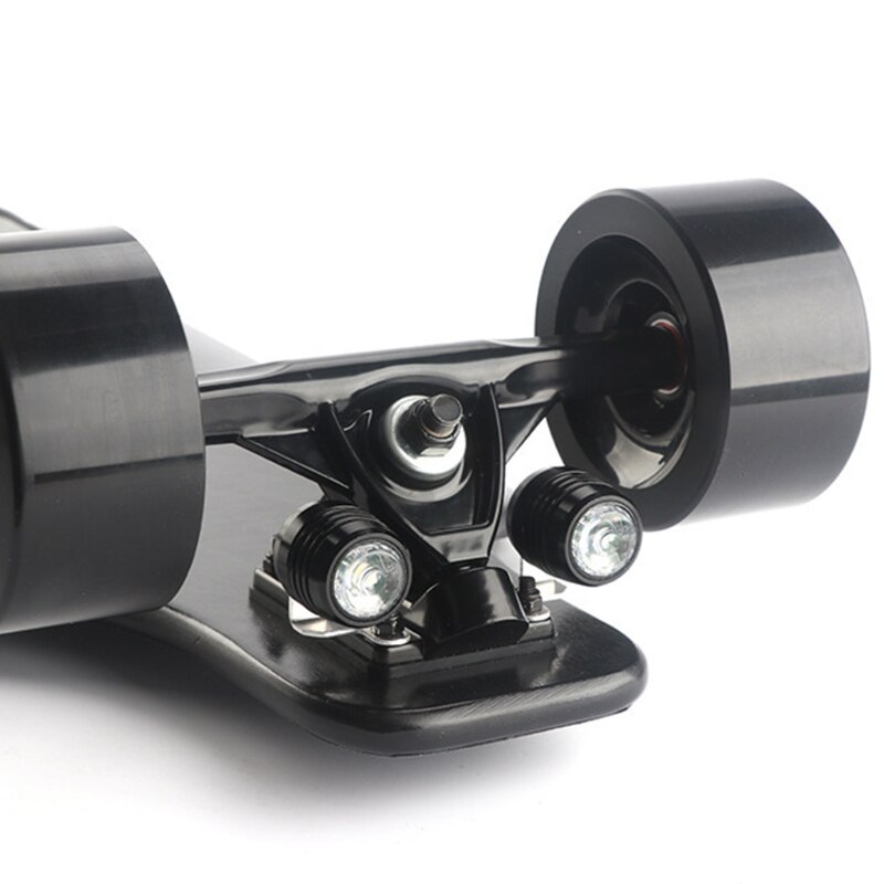 Luces LED de seguridad para monopatín, luces nocturnas de advertencia para 4 ruedas, Longboard, 4 Uds.
