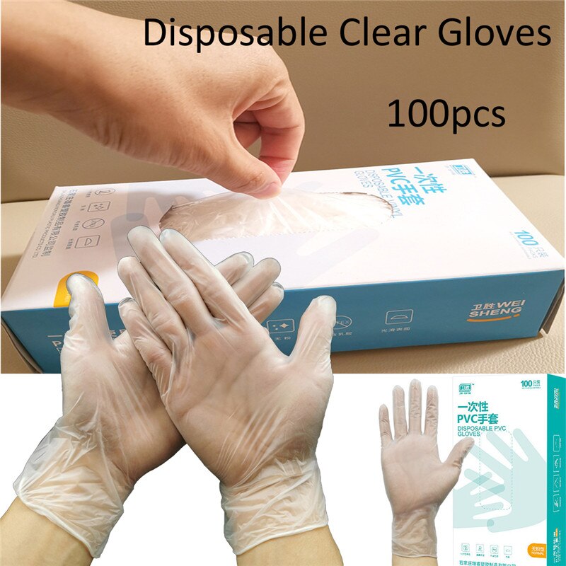 100Pcs Food Handing Gloves Kitchen Multipurpose Disposable Food Grade Latex Free Safety Work Glove S/M/L
