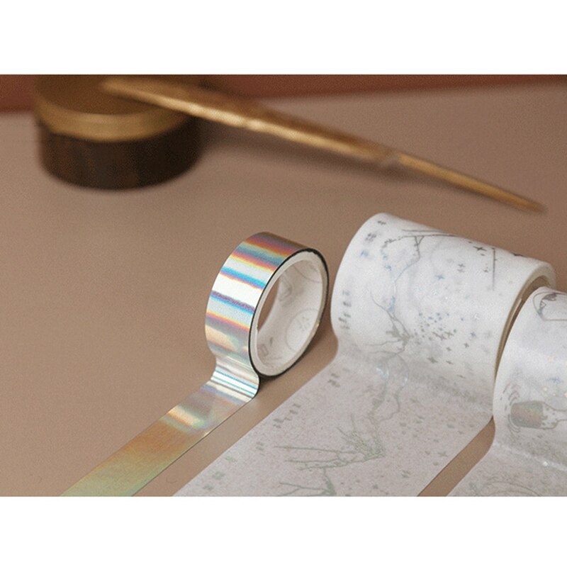 5 Pcs Roll Lint Decoratieve Sticker Tape & 5 Pcs Gold Washi Tapel Chinese Stijl Masking Tape
