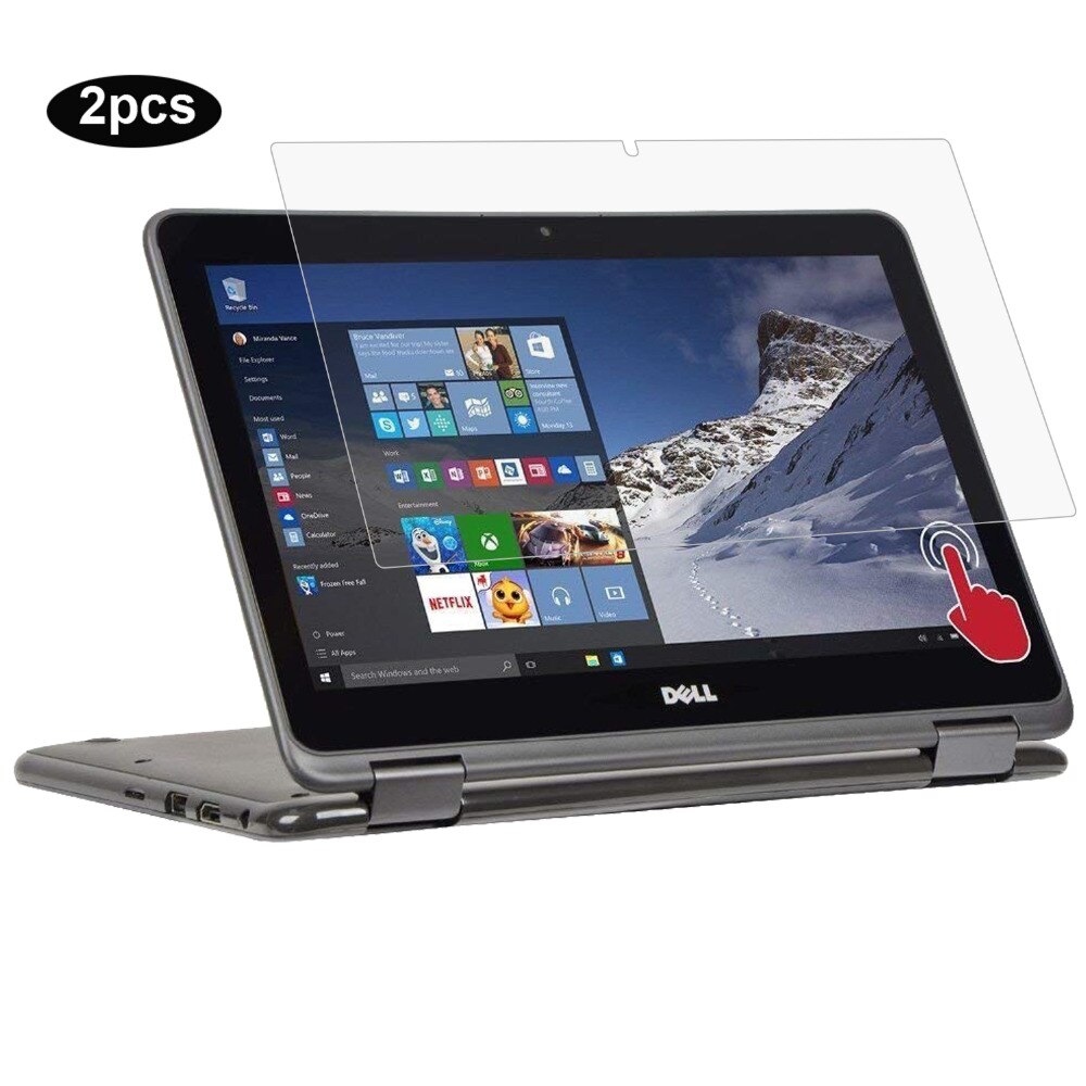 11.6 Inch Laptop Screen Protector For 16：9 Dell Inspiron 11 3000, I3168, HD Crystal Clear LCD Screen Guard Protective film 2pcs
