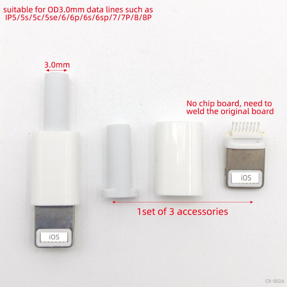 10sets Draht bindung typ IOS USB stecker Für iphone mit chip board connector DIY Lade linie stecker kabel adapter teile