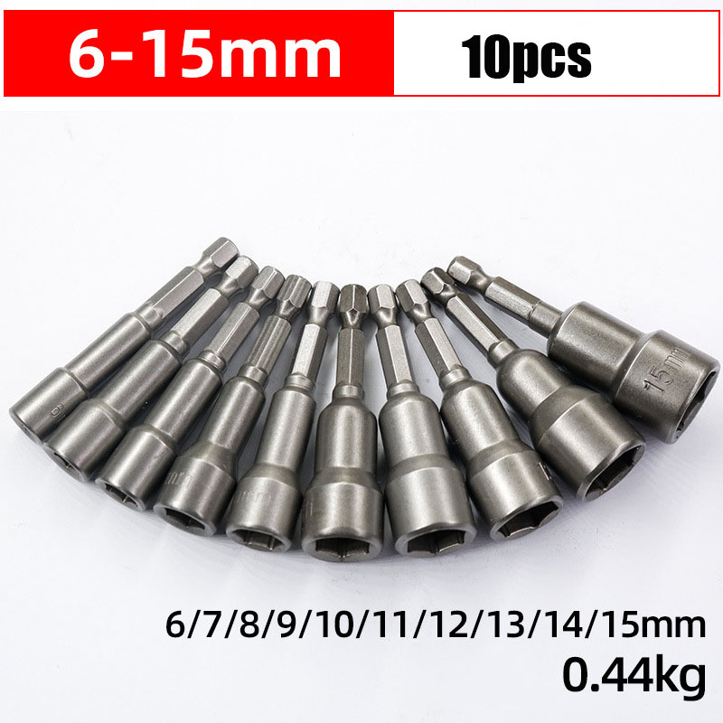 Magnetic Nut Socket Screwdriver Bits 1/4”Hex Shank Key Set Drill Bit Adapter Bolt Drivers Repairing Tool for Power Drills Impact: Gold