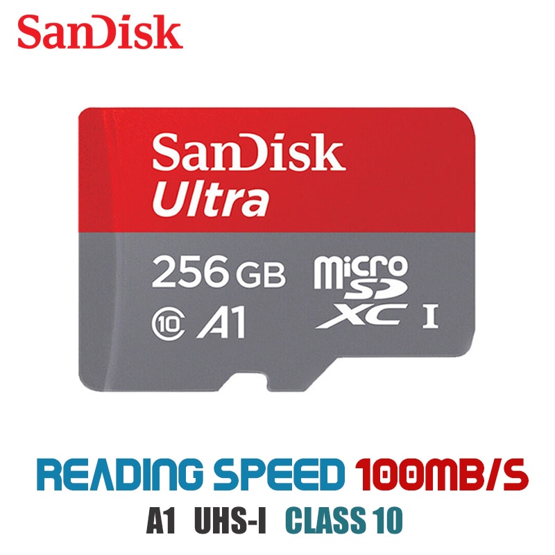 Sandisk micro sd card 16gb 32gb 64gb cartao de memoria 128gb Microsd class 10 UHS-1 256gb A1 flash memory card for Mobile phone: A1 256G