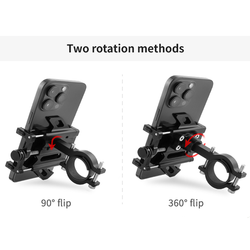 ​ ​ MUQZI Soporte para teléfono para bicicleta Soporte universal para manillar de motocicleta Soporte para teléfono celular 360 ° Rotación para Smartphone de 4,5-7 Pulgadas