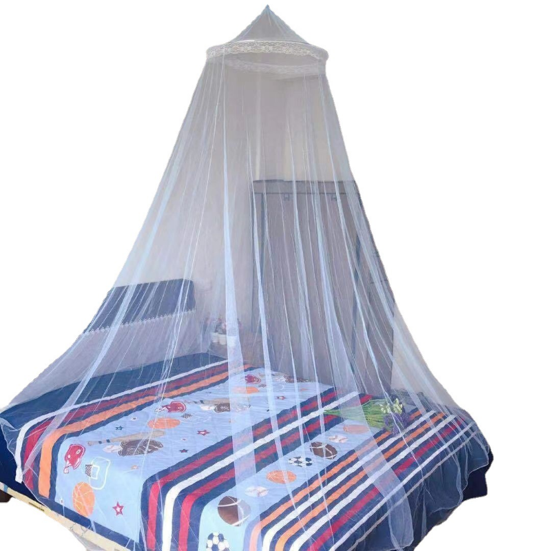 Mosquitera con cúpula colgada de verano para cama doble, tela de malla de poliéster de verano, decoración colgante para dormitorio y hogar para adultos