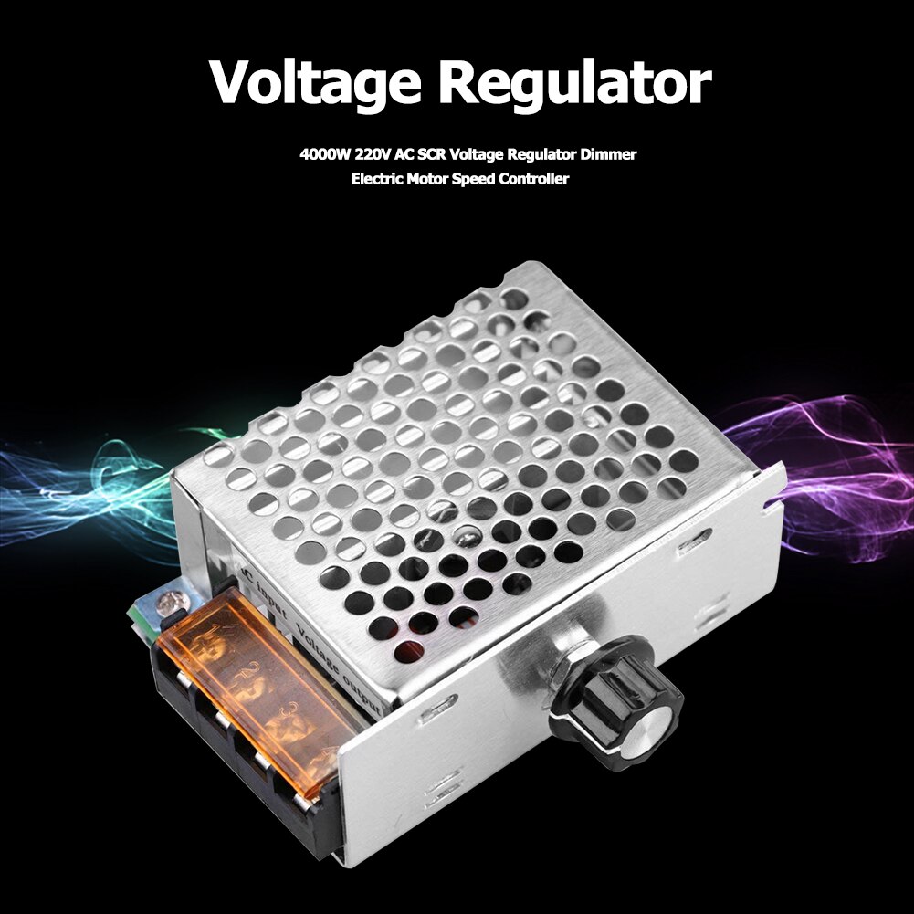 4000W 220V AC régulateur de tension SCR gradateur moteur électrique régulateur de vitesse Thermostat Module
