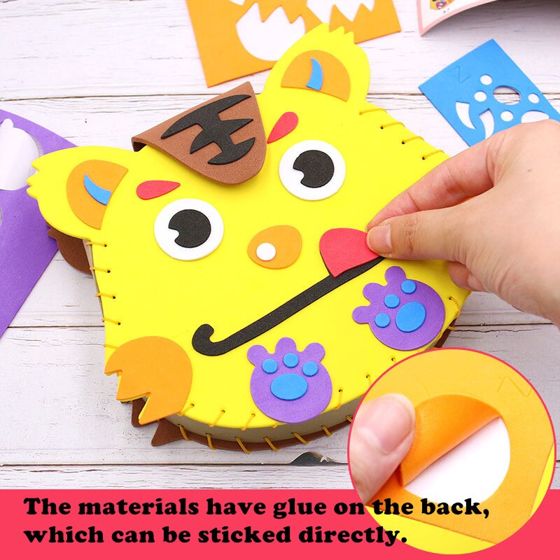 Children DIY EVA Handmade Bags DIY 3D Stickers Craft Toys Kindergarten DIY Toys Handmade Materials Bags Cartoon Small Handbags