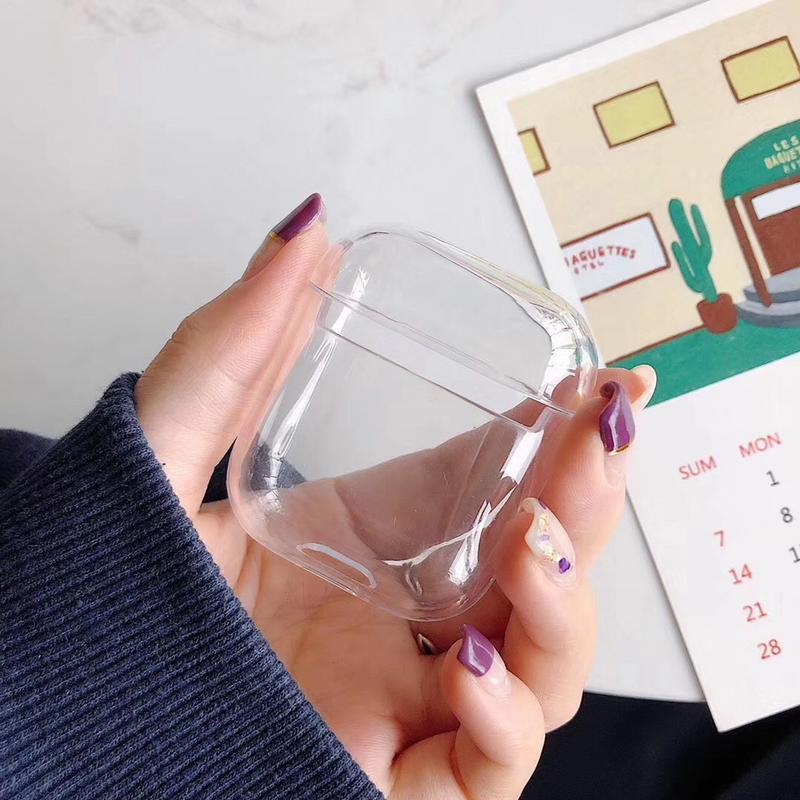 For Apple Airpods Case Box 1st 2nd Generation Half Transparent Protective Cover Hard PC Shell Box For Apple Air pods Airpod Case