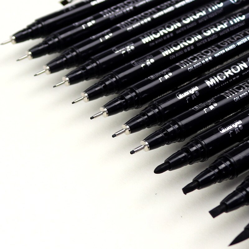 Guangna Tekening &amp; Micron Grafische Naald Pen Set Haak Lijn Schets Manga Archival Handtekening Pen Kunst Levert Briefpapier