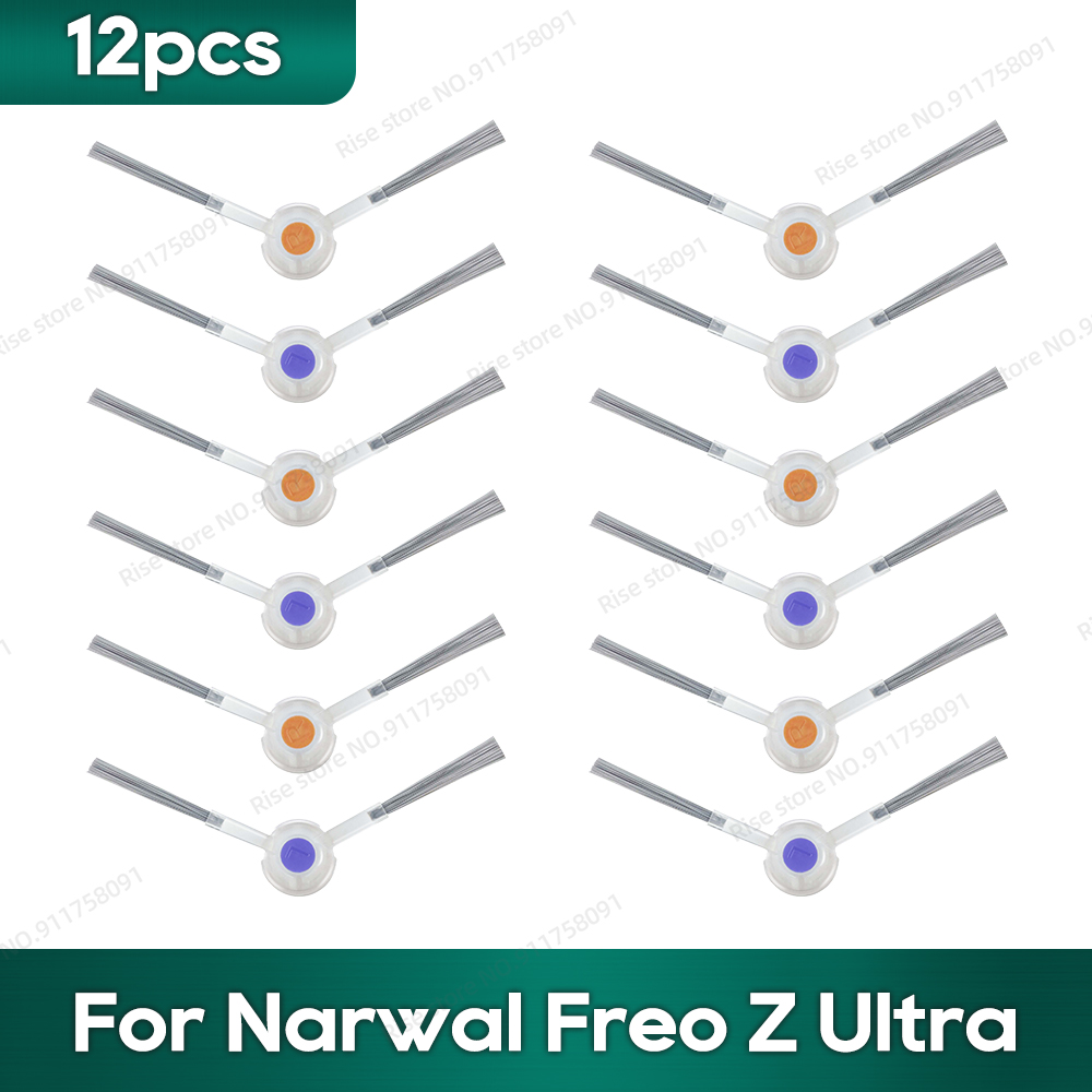 Compatible for Narwal Freo Z Ultra Robot Vacuum Accessories Main Side Brush Hepa Filter Mop Rag Dust Bag Replacement Parts: Clear