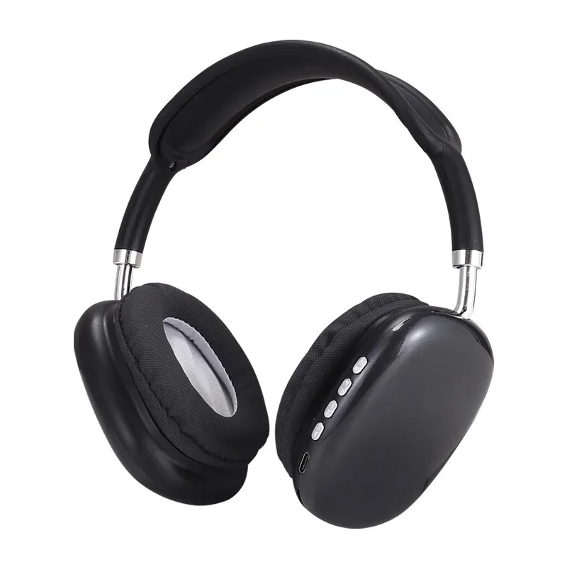 P9 Headphones Bluetooth Wireless Headsets Over-Ear Noise Cancelling Earpieces Stereo Sound Sports Music Gaming Earphones: Red