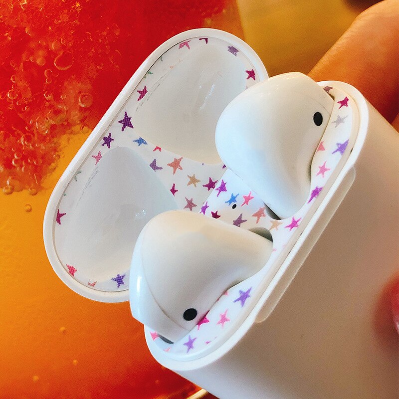 For Airpods Dust-proof Sticker Pure Color/Pattern Dust Guard Protective Film: 9