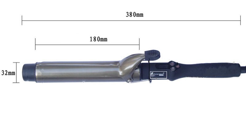 Nano titanium toermalijn keramische haar krultang lcd krultang styling tools 19/25/28/32/38 mm