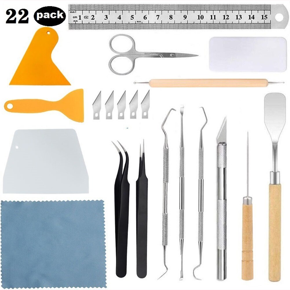22pcs/Set Craft Weeding Tools Vinyl Tool Kit for Cutting Carving DIY Work Crafts Relief Carving Art Dried Flower Tools Set
