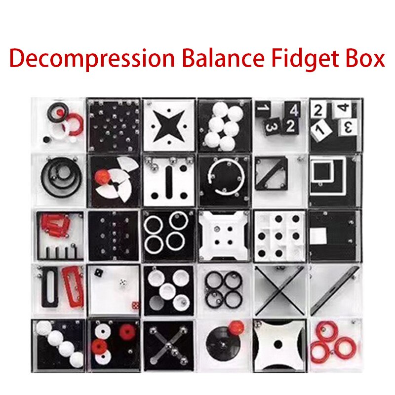 Fidget Doos Decompressie Banlance Anti Stress Verlichten Angst Ontspannen Oefening Hands-on Balans Kracht Puzzel Spel Speelgoed