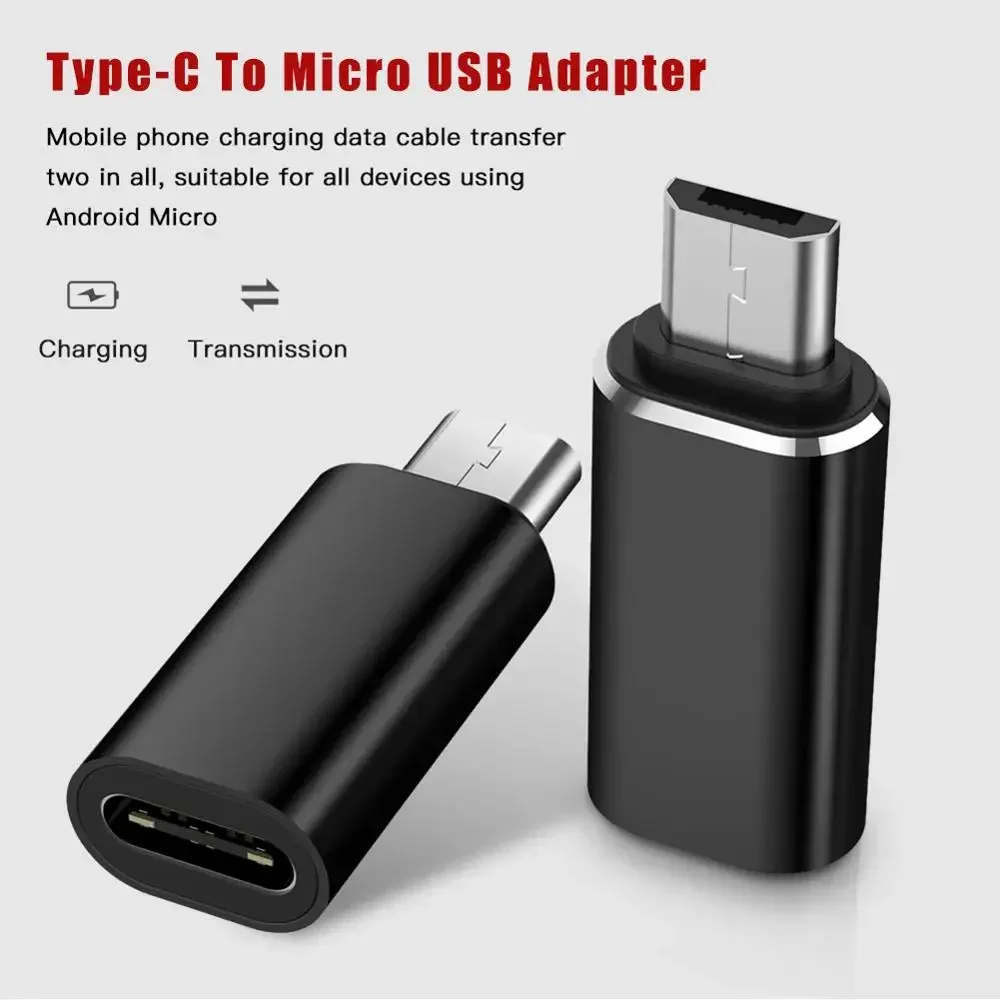 Typ-C-Adapter, USB-C auf Micro-USB-Kabel, Legierung, Micro-USB-Stecker auf Typ-C-Buchse, Adapter, Konverter-Anschluss für Telefon, Tablet